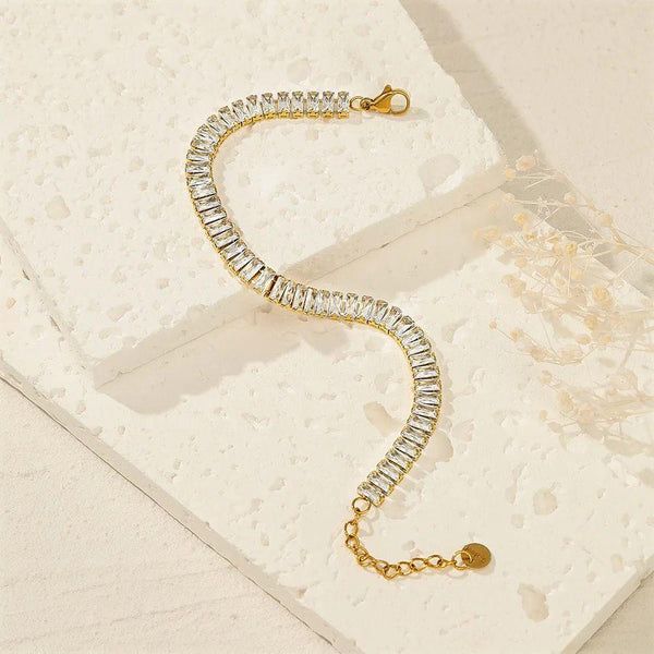 Crystal Glam Tennis Bracelet - Coco Pearls