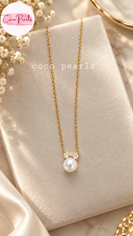 Pearl Bow Necklace
