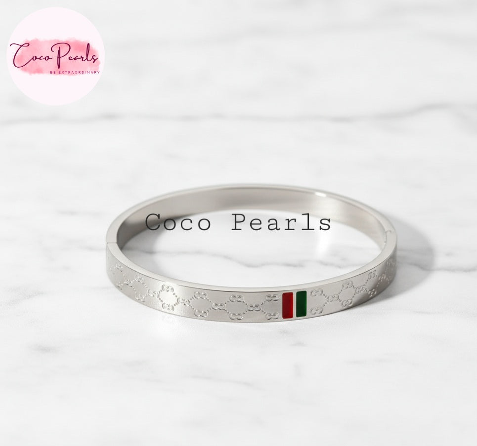 Silver Vibes handcuff - Coco Pearls
