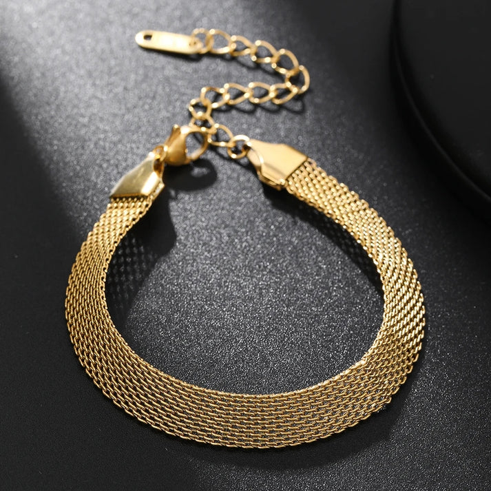 Thin Mesh Bracelet (narrow) - Coco Pearls