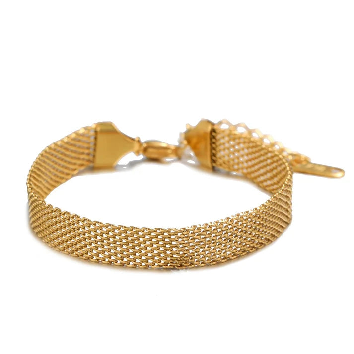 Thin Mesh Bracelet (narrow) - Coco Pearls