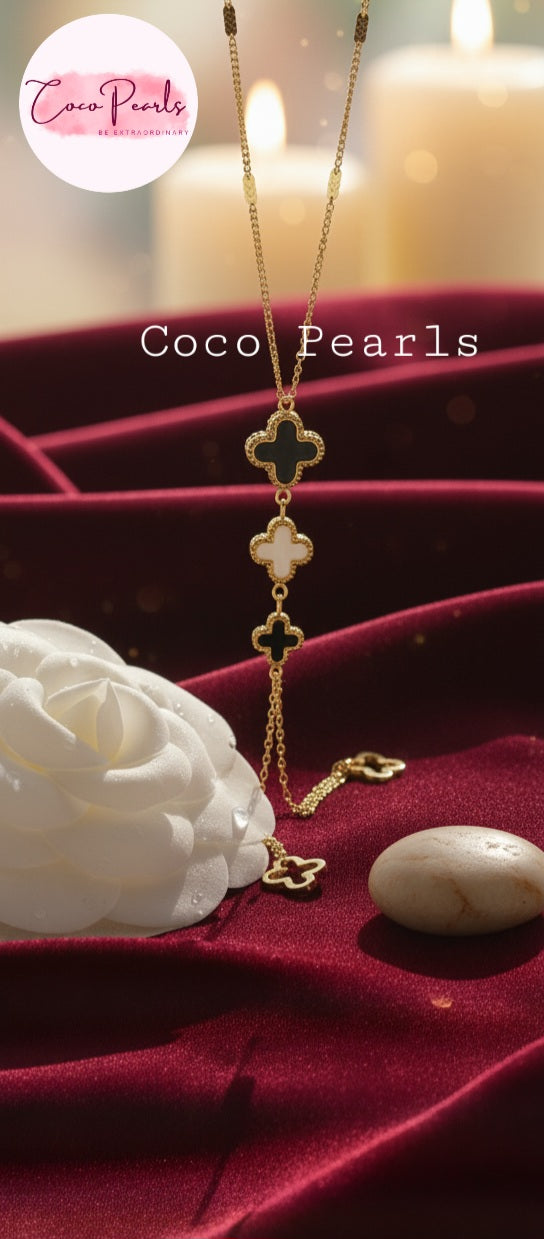 Triple Clover Necklace - Coco Pearls