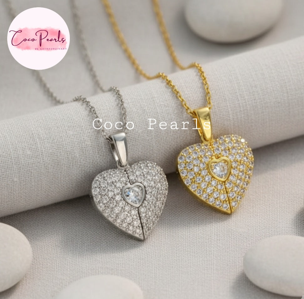 Twinkle Heart Necklace - Coco Pearls