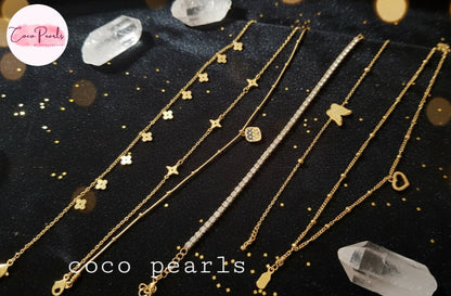 Coco Pearls Stainless Steel Anti Tarnish Gold delight anklets and bracelets with different designs