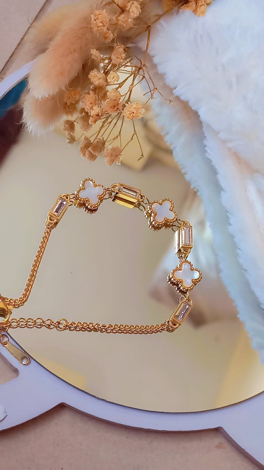 Clover Tube Bracelet - Coco Pearls