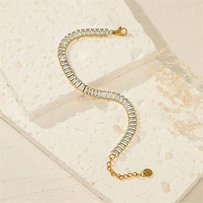 Crystal Glam Tennis Bracelet - Coco Pearls