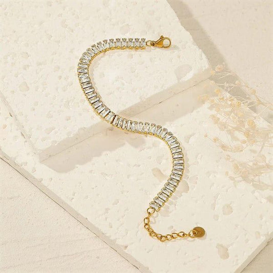 Crystal Glam Tennis Bracelet - Coco Pearls