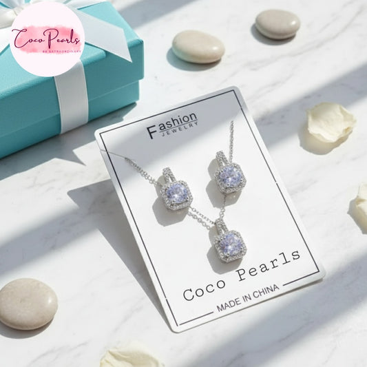 Zircon Set - Coco Pearls