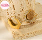 Dazzling Crescent Hoops - Coco Pearls