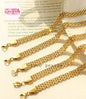 Coco pearls stainless Steel anti tarnish gold mesh majesty slim style displayed on simple background 