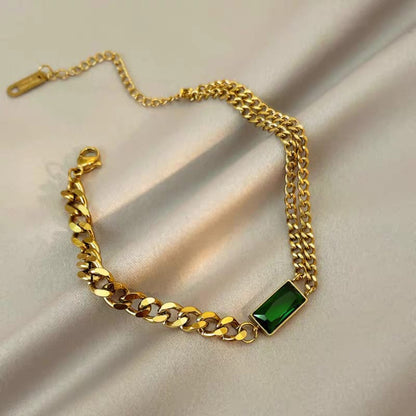 Emerald Chain Bracelet