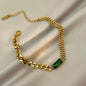 Emerald Chain Bracelet