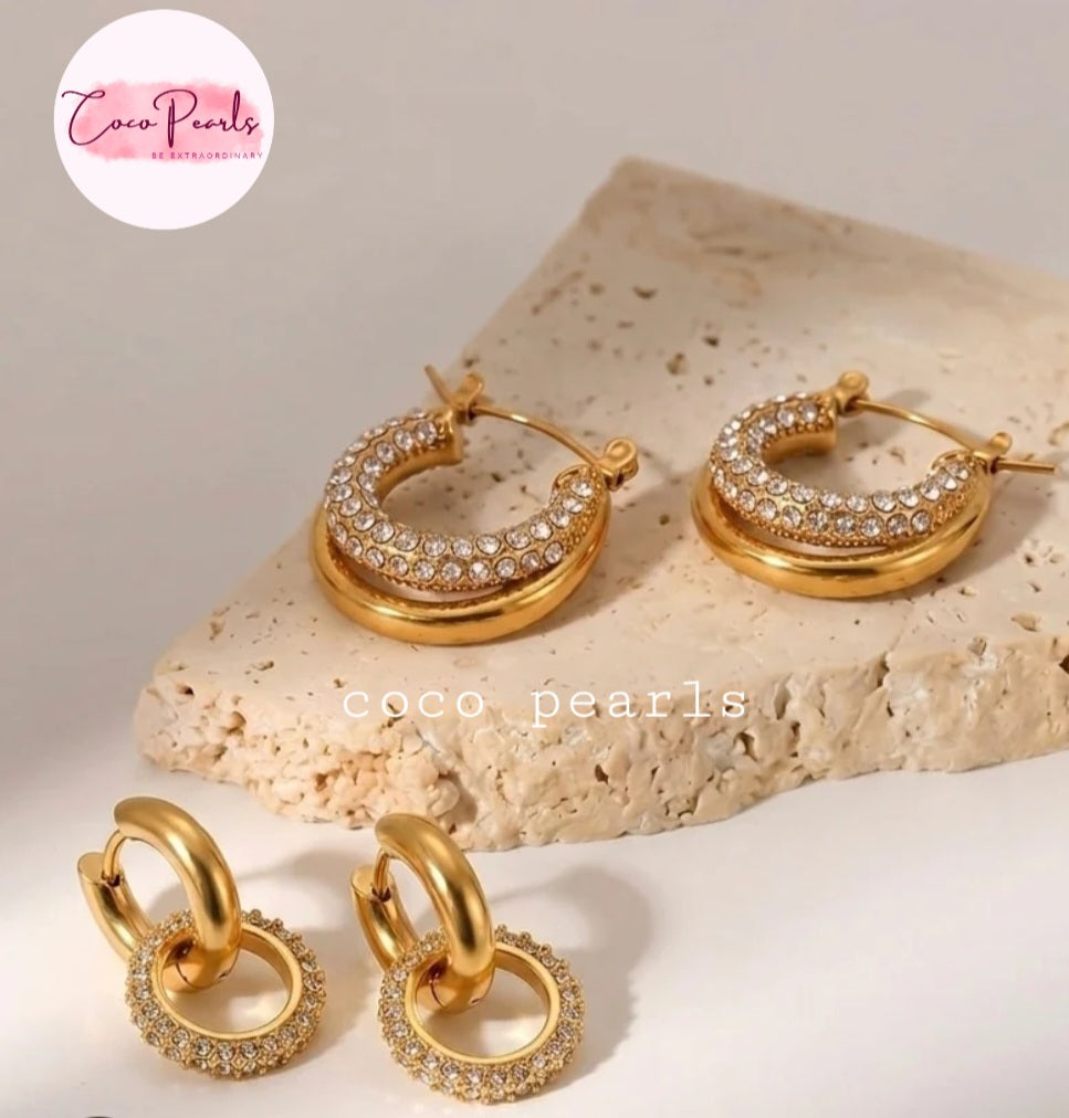 Double Glam Hoops