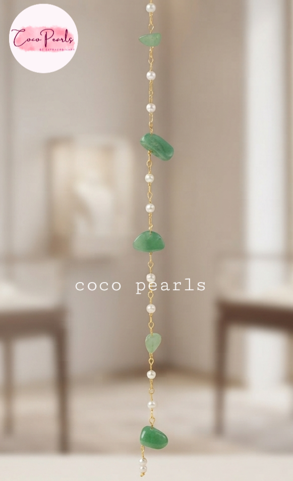 Jade Pearl Chain Bracelet