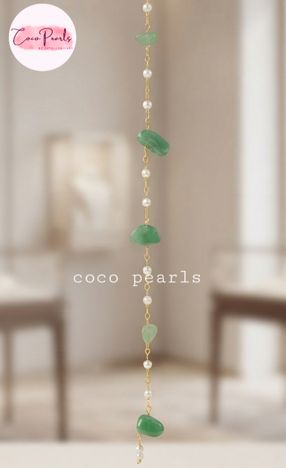 Jade Pearl Chain Bracelet