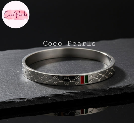 Silver Vibes handcuff - Coco Pearls
