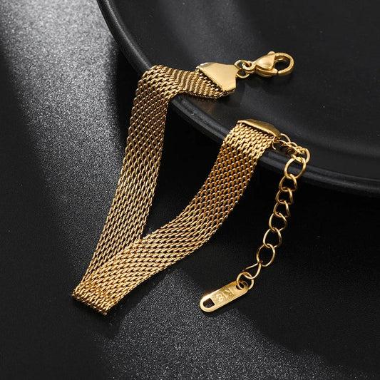 Thin Mesh Bracelet (narrow) - Coco Pearls